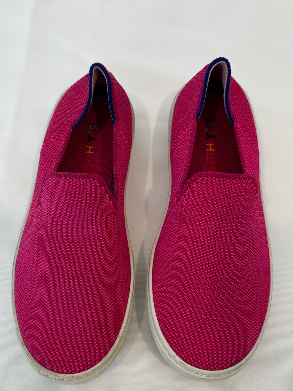Rothy’s Kids Bubblegum Pink Slip-On Sneakers Size 1